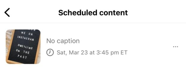 scheduled content view