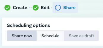 Meta business suite reels scheduling options