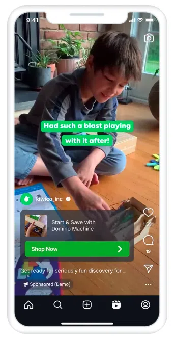 KiwiCo sponsored ad instagram reels