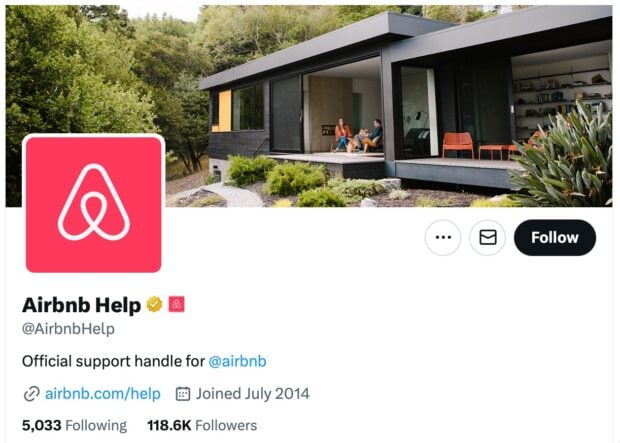 Airbnb Help account on X