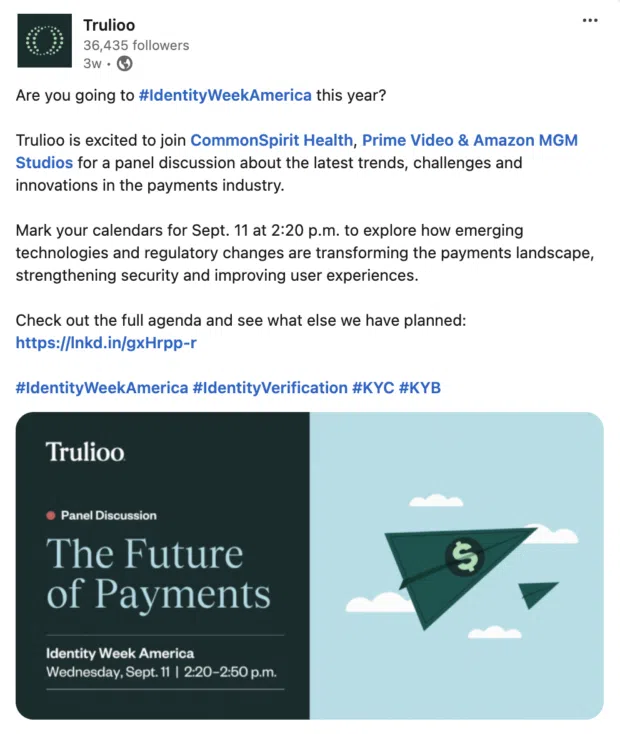 Trulioo Identity Week America event overview The Future of Payments