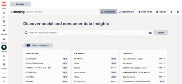 Hootsuite Listening Quick Search