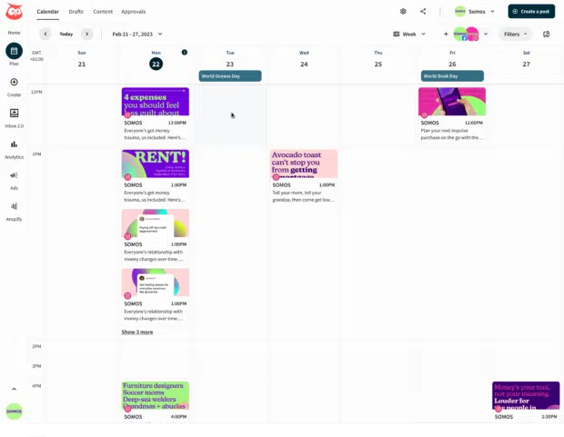 Hootsuite visual planner