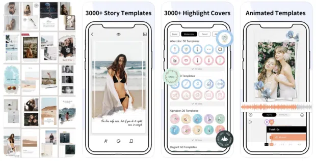 StoryArt story templates highlight covers and animated templates