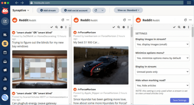 Reddit by Synaptive social monitoring 