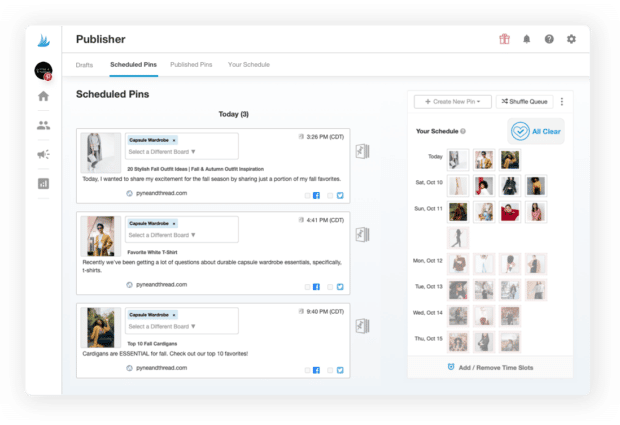 Tailwind social media scheduling tool