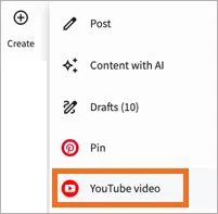 Create YouTube video