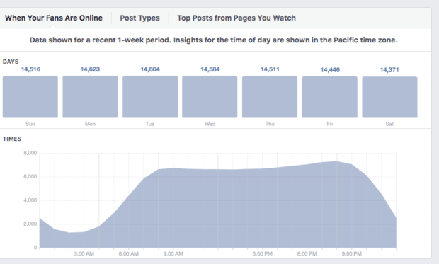 Facebook Page Insights fans online