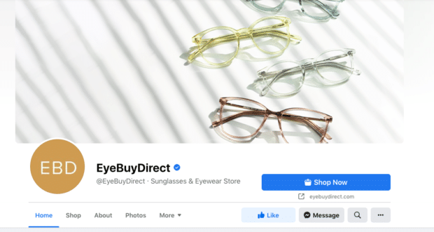 Eye Buy Direct Shop Now button