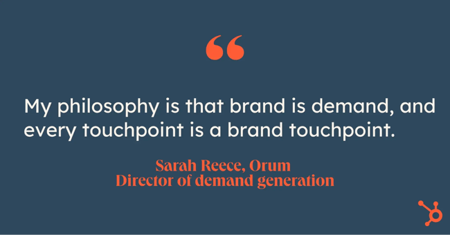 marketing executive, pull quote from marketing executive sarah reece