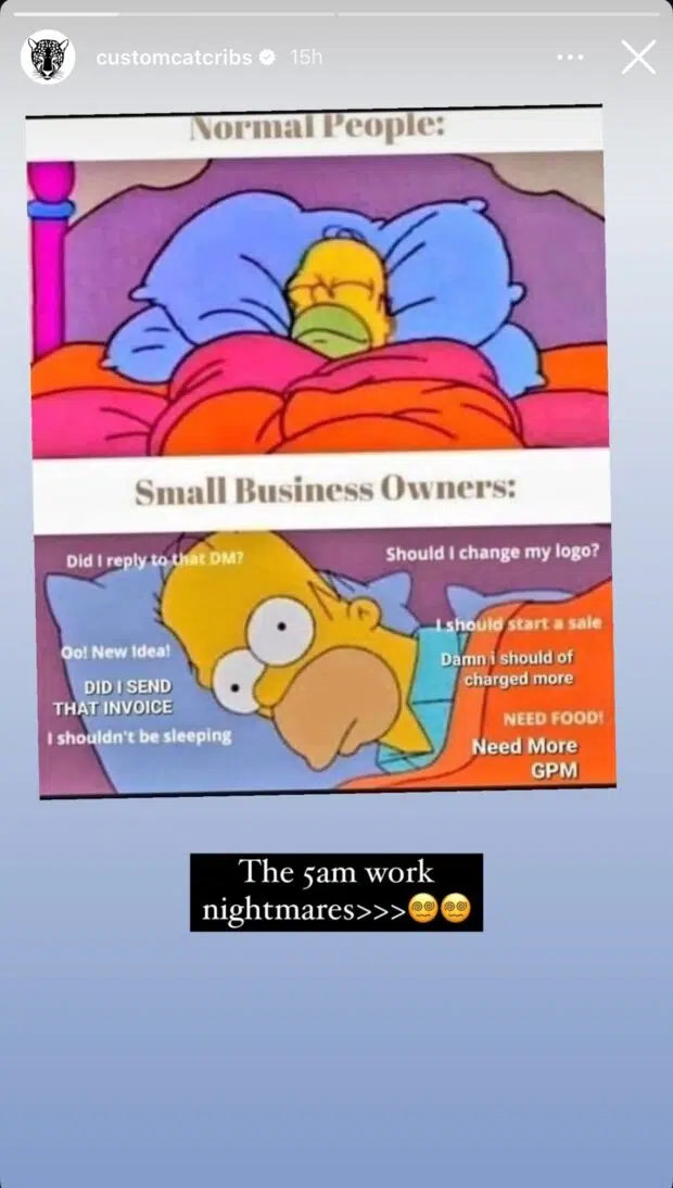 Custom Cat Cribs Small Business Owners Simpsons meme