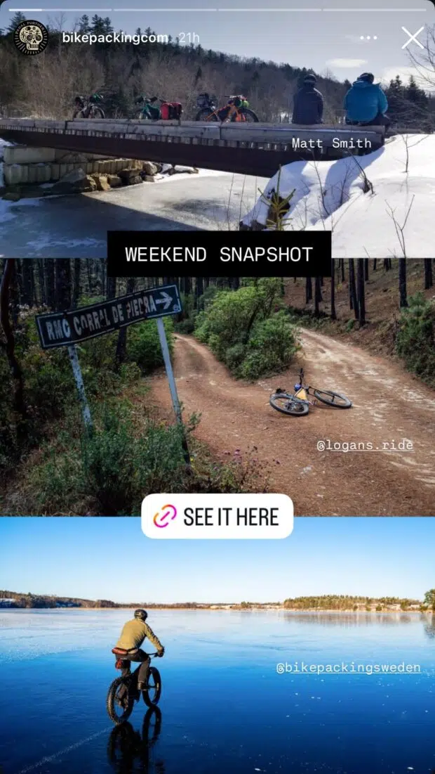 collage weekend snapshot bikepacking sweden