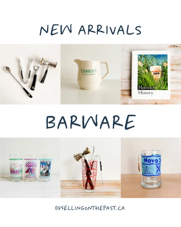 The third Instagram post of the Control week. It's titled "New Arrivals: Barware" and shows a collection of items for sale