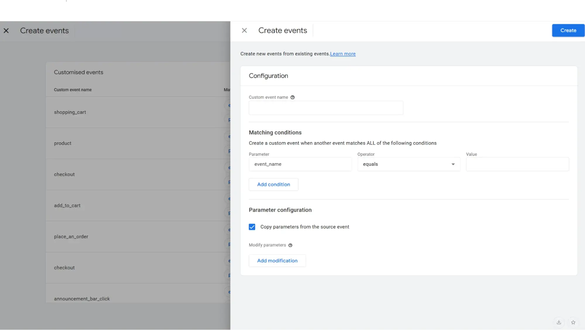 screenshot shows the process for setting up b2b marketing analytics. this screenshot shows the configuration.