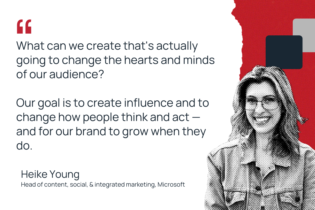 Heike Young on changing the minds of her audience being her goal