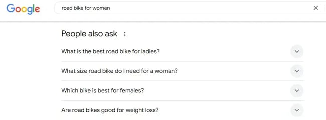screenshot from ‘people also ask’ demonstrates buyer journey keywords and how they should be used.