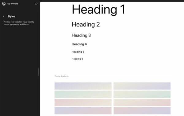 The Style Book in WordPress 6.8
