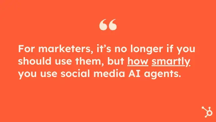 pull quote from article on ai agents for social media