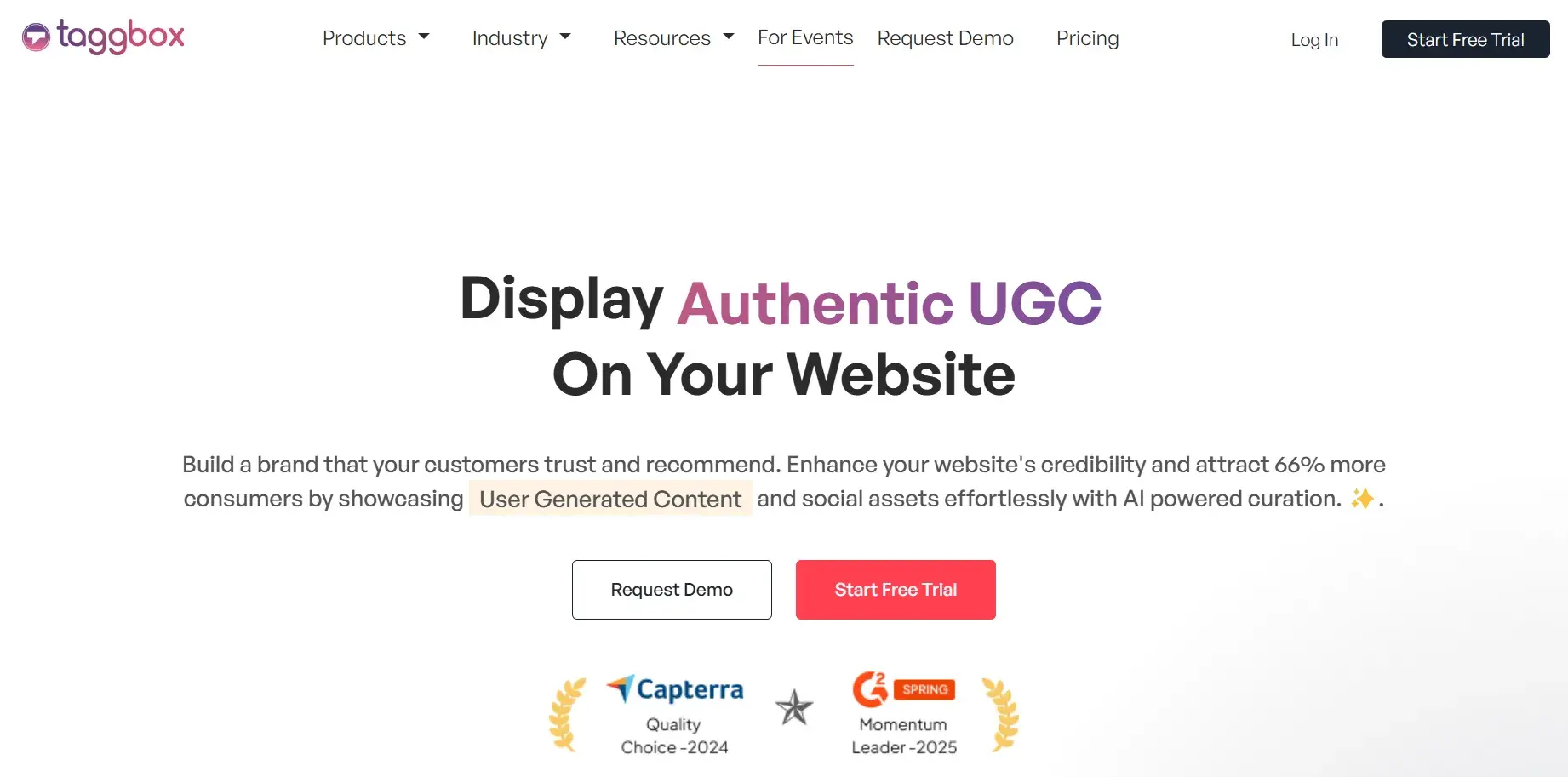 taggbox social media aggregator site