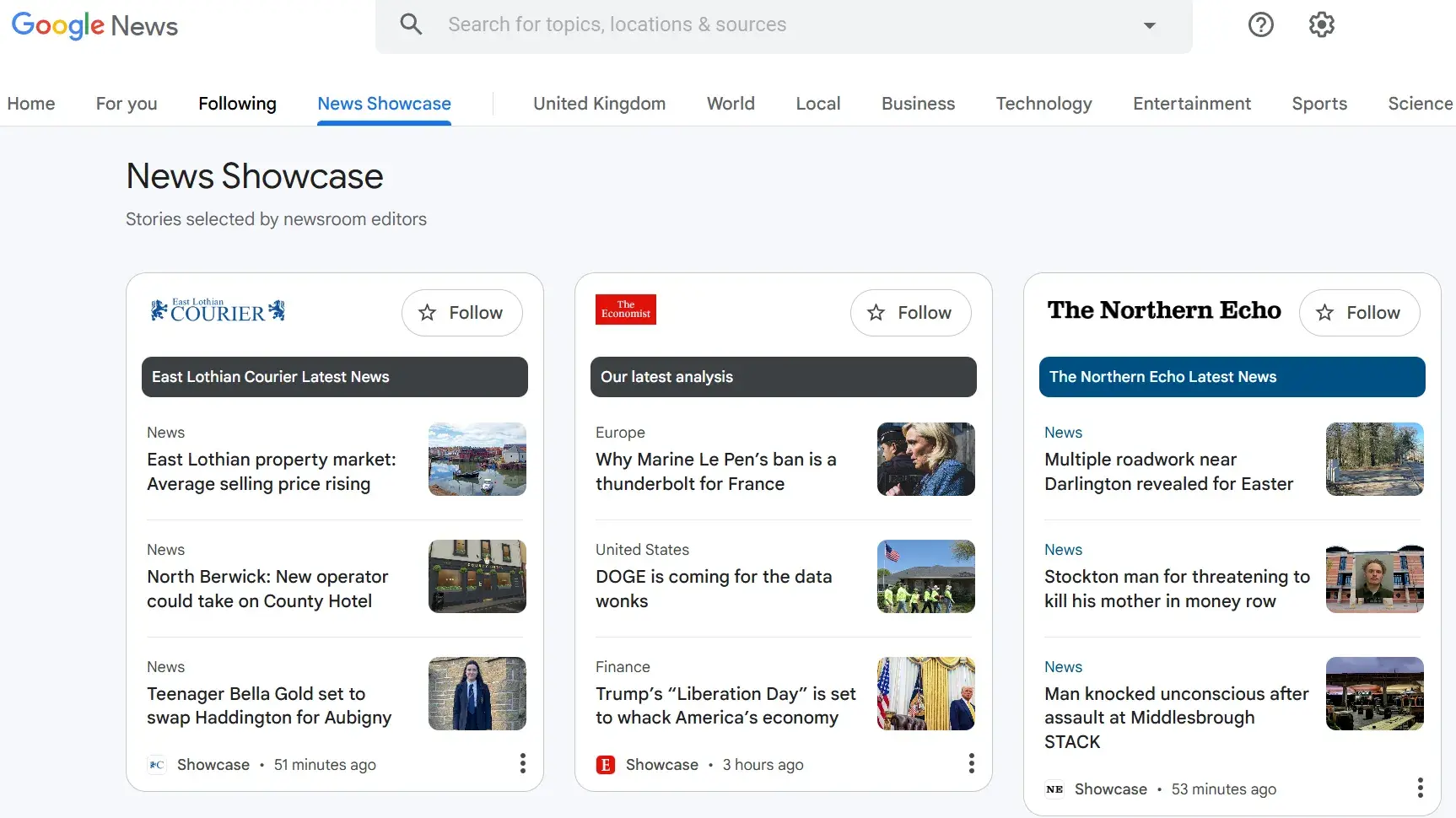 google news aggregator site