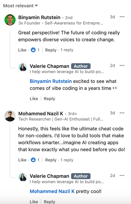 how to engage with comments on linkedin