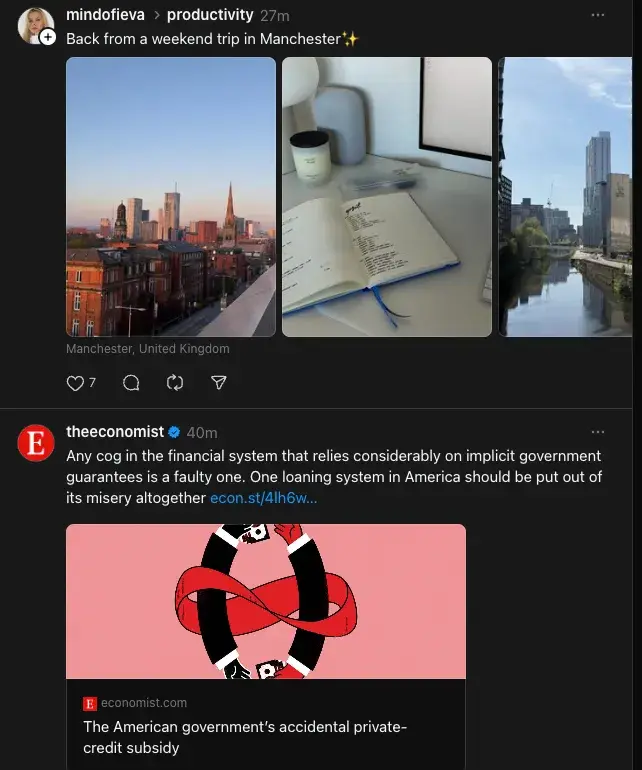 threads ‘for you’ feed