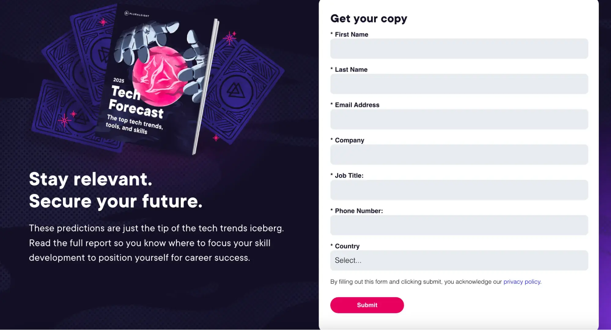 landing page best practices; adding a form for downloadable assets