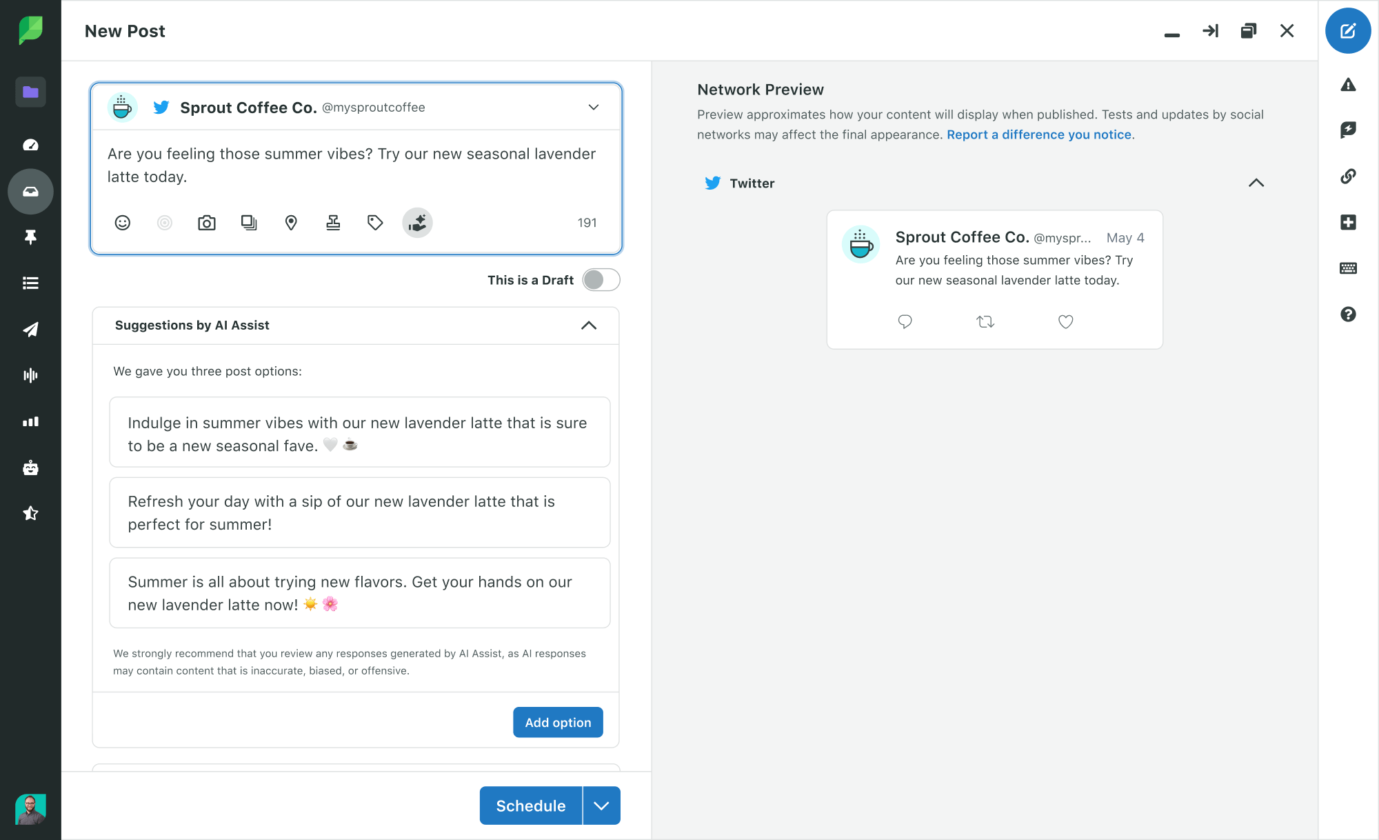 sprout social social media AI tool
