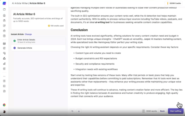 writesonic interface