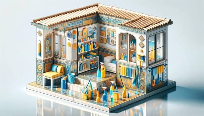 A vibrant home in Motspur Park with sparkling ceramic tiles, showcasing affordable cleaning solutions.