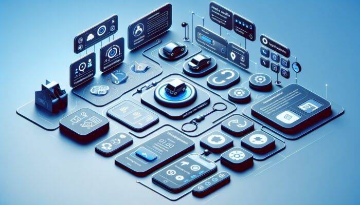 A sleek interface of an online car rental platform showing a streamlined booking process with real-time availability and confirmation details.