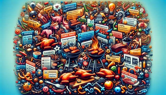 A vibrant online forum with members sharing smoked chicken and rib recipes, fostering a BBQ community.