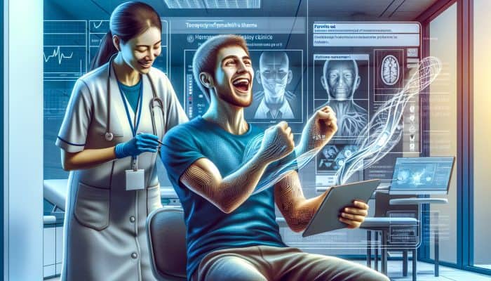 Person resuming daily activities post-ferritin test, discussing results with healthcare provider in Inverness clinic.