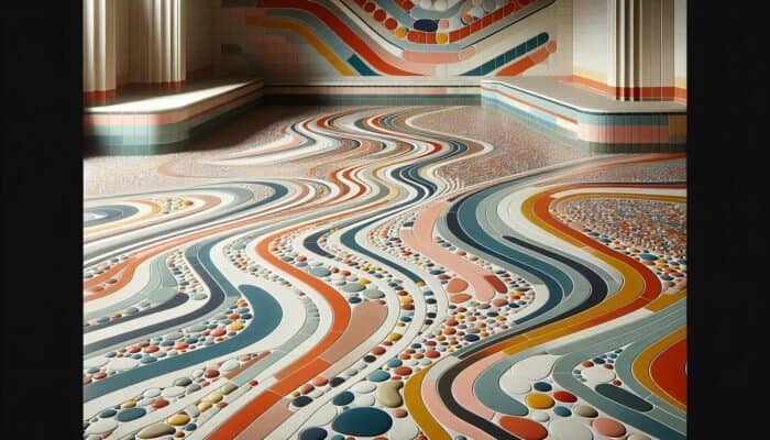 A vibrant UK terrazzo floor showcasing Italian craftsmanship with modern technology and local aggregates.