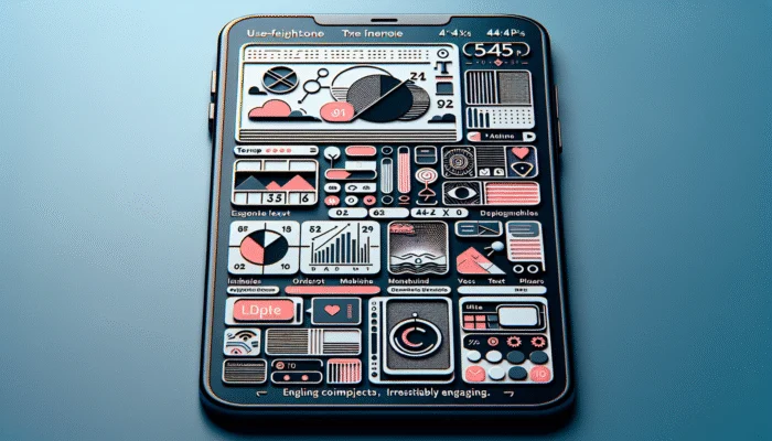 Smartphone screen displaying large, easy-to-tap 44x44 pixel buttons, enhancing usability.