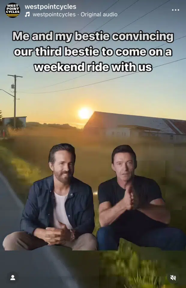 video meme two people with caption me and my bestie convincing our third bestie to come on a weekend ride with us