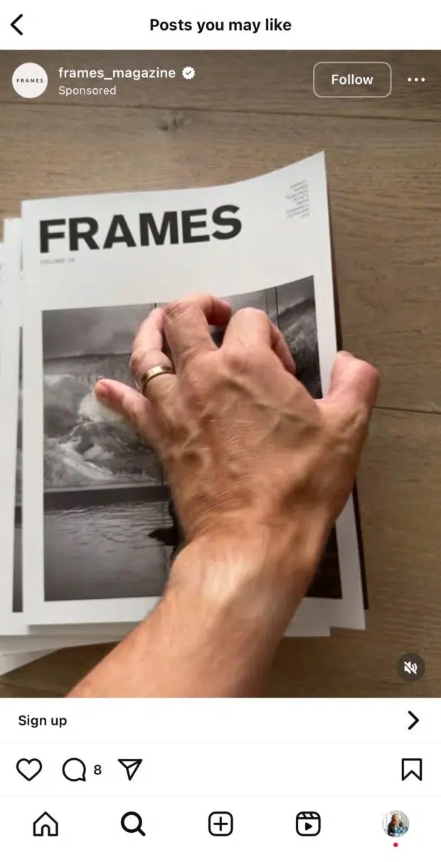 sponsored post frames magazine