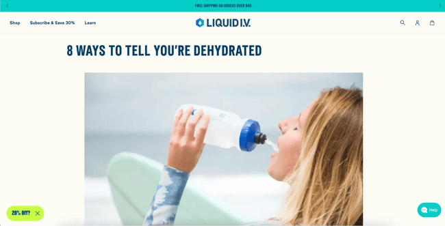liquid iv target audience content