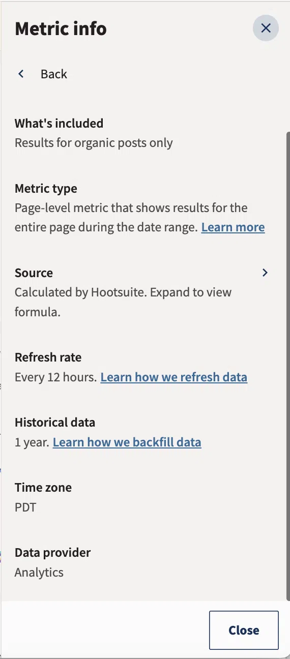 Screenshot of new details panel