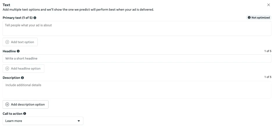 Facebook ads trends - dynamic creatives on Meta ads.