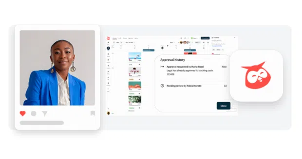 Screenshot of external approvals tracking in Hootsuite