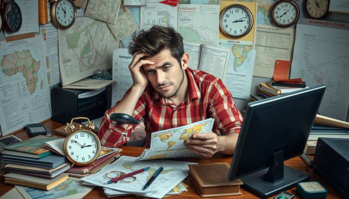 Traveler evaluating various Belize trip options and accommodation choices while determining the ideal base