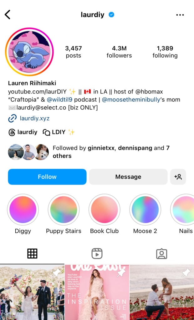 LaurDIY colorful Instagram creator