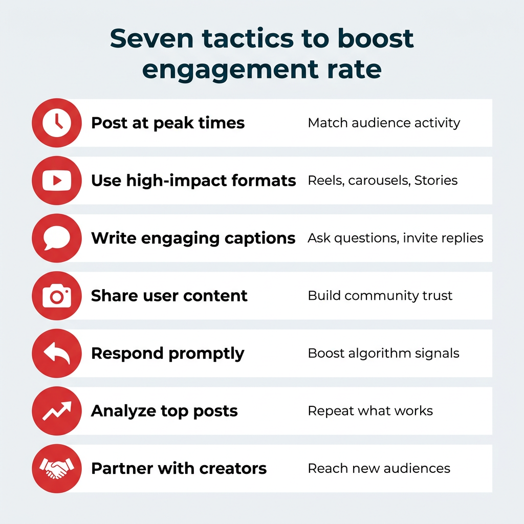 Seven tactics to boost engagement rate Seven tactics to boost engagement rate