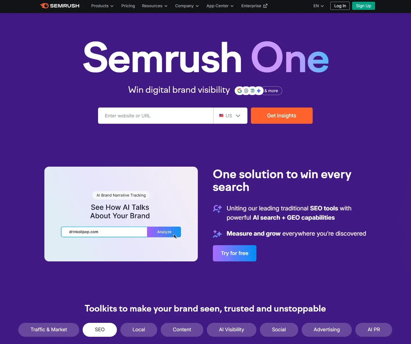 keyword research tools for aeo: semrush