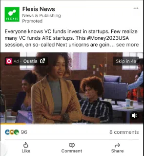 BrandLink in-stream video ad example showing placement before creator content