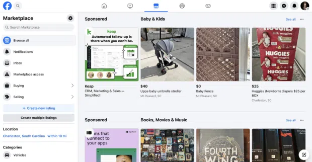 Facebook Marketplace sponsored ad keap automated follow up
