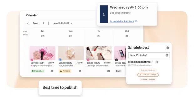 Perch by Hootsuite content calendar