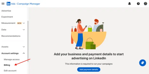 A screenshot of the LinkedIn Campaign Manager's 
