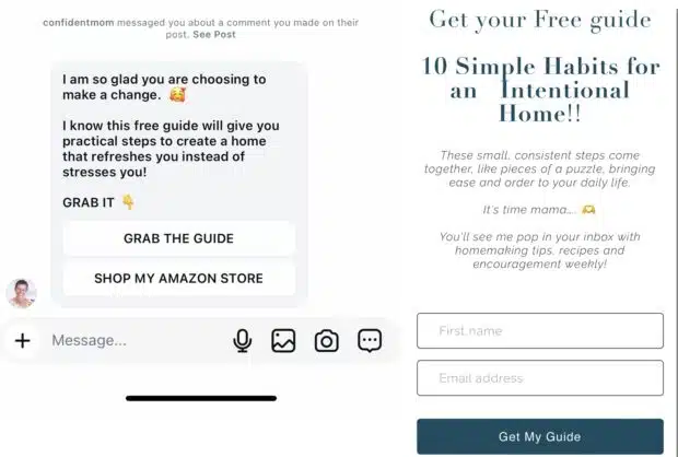 Confident Mom join email list simple habits for intentional home